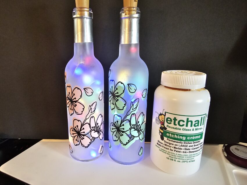 Wine Bottle Decor with Etchall - Sarah's Create Studio