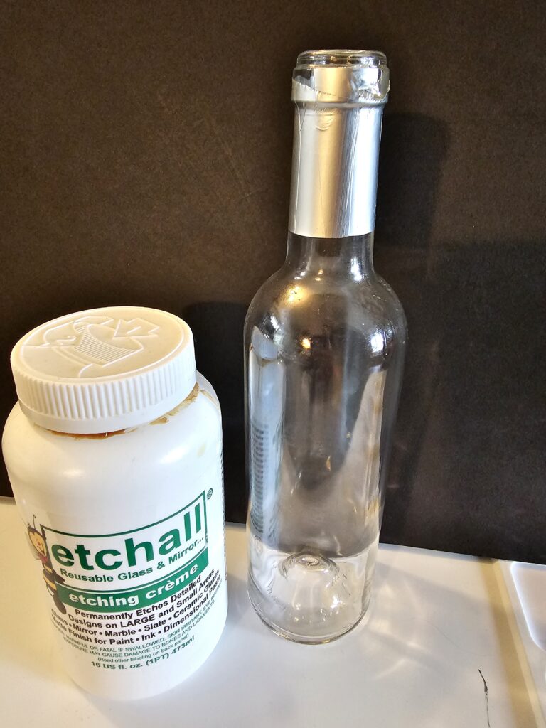 Wine Bottle Decor with Etchall - Sarah's Create Studio